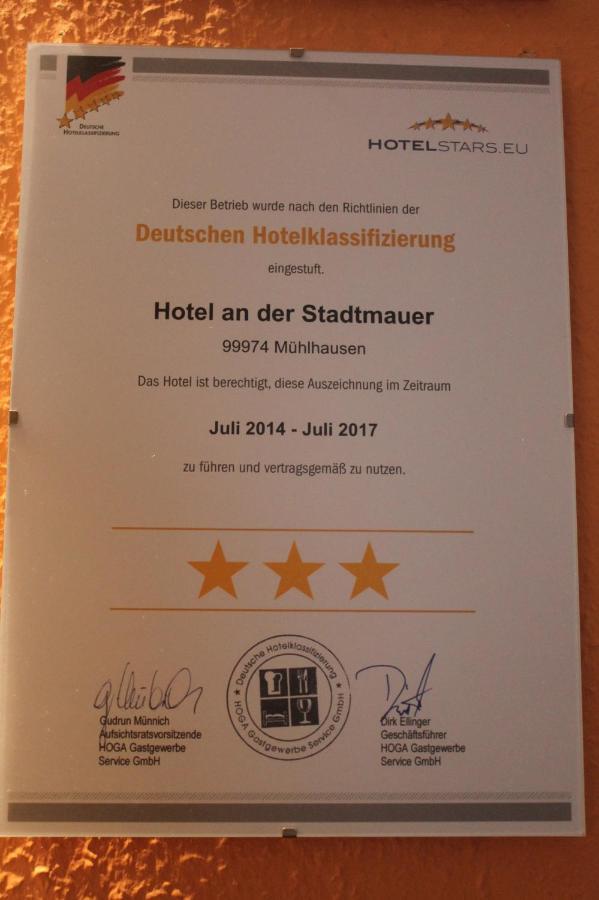 Hotel An Der Stadtmauer Мюльхаузен Экстерьер фото